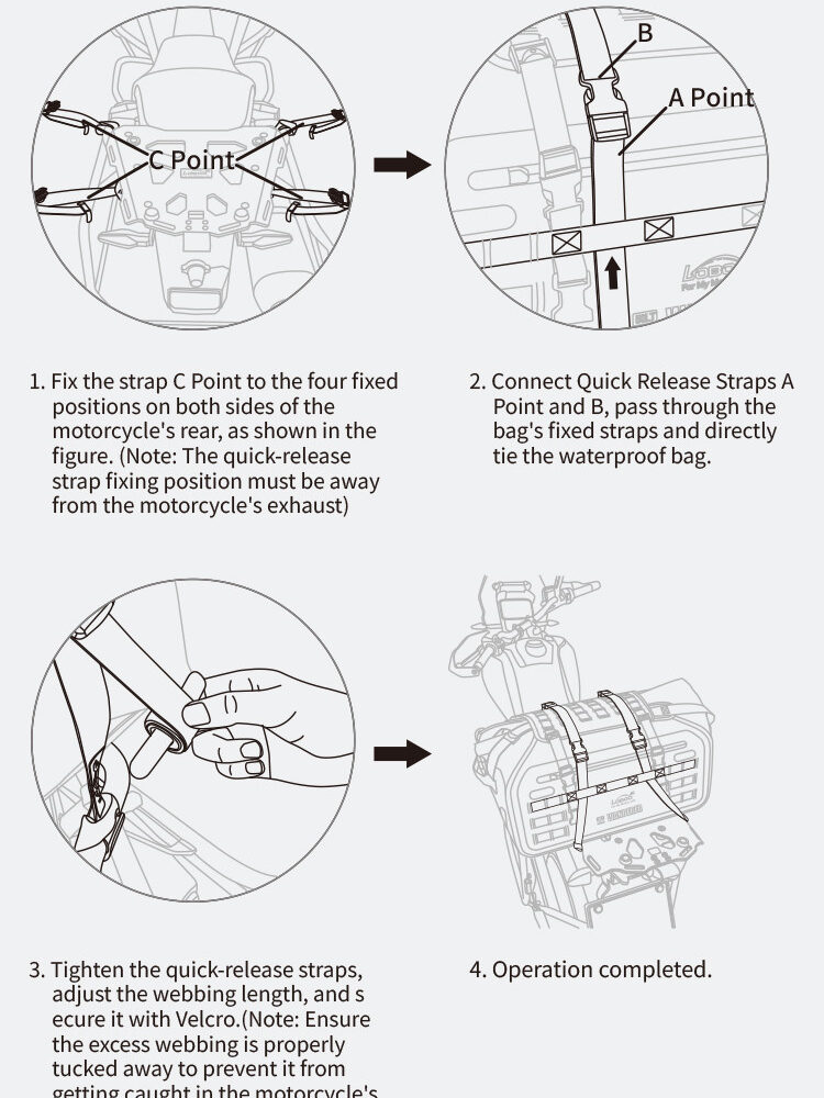 LOBOO WANDERER Torba motocyklowa TPU 50L