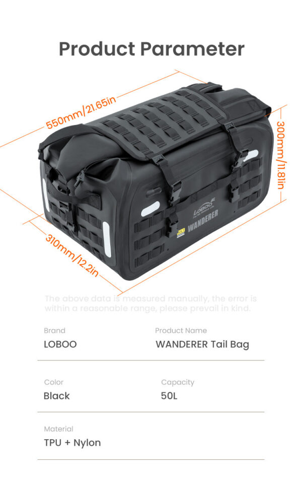 loboo-wanderer-tpu-torba-50l LOBOO WANDERER Torba motocyklowa TPU 50L