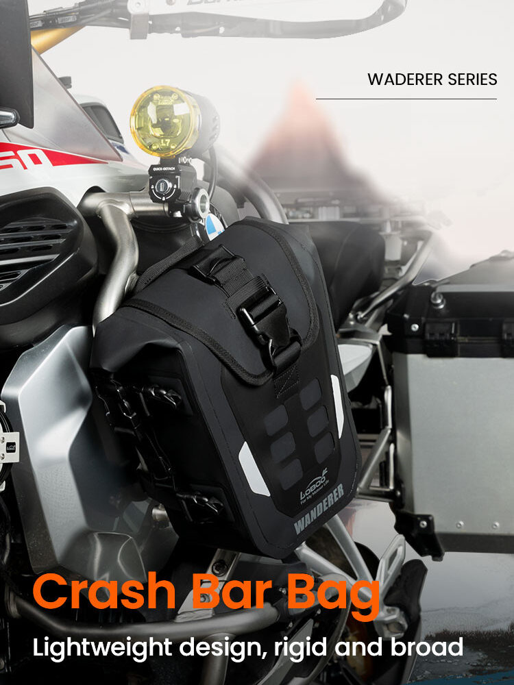 LOBOO WANDERER wodoodporne (IPX6) torby boczne 6L (para) montowane na gmole, czarne, 1 zestaw - 2 szt