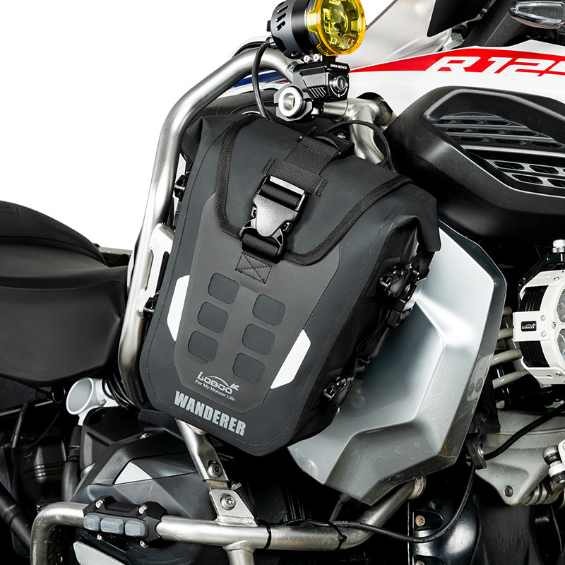 LOBOO WANDERER wodoodporne (IPX6) torby boczne 6L (para) montowane na gmole, czarne, 1 zestaw - 2 szt