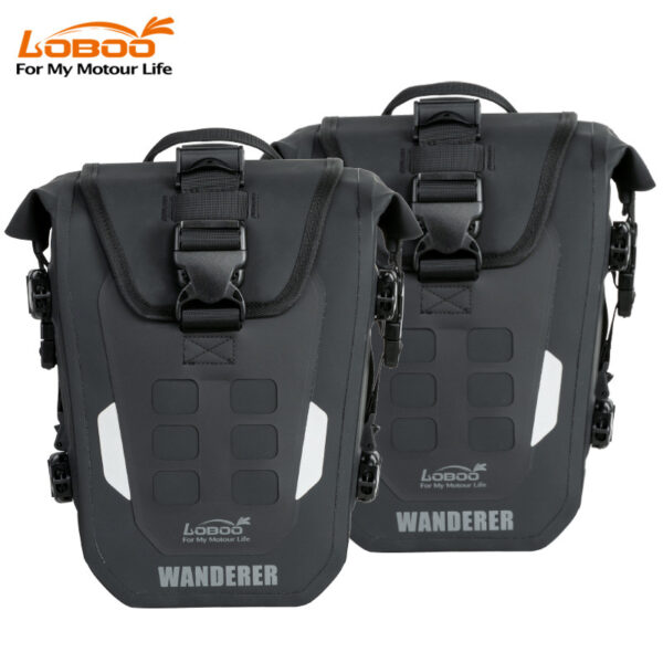 loboo-wanderer-wodoodporne-ipx6-torby-boczne-6l-para-montowane-na-gmole-czarne LOBOO WANDERER wodoodporne (IPX6) torby boczne 6L (para) montowane na gmole, czarne, 1 zestaw - 2 szt