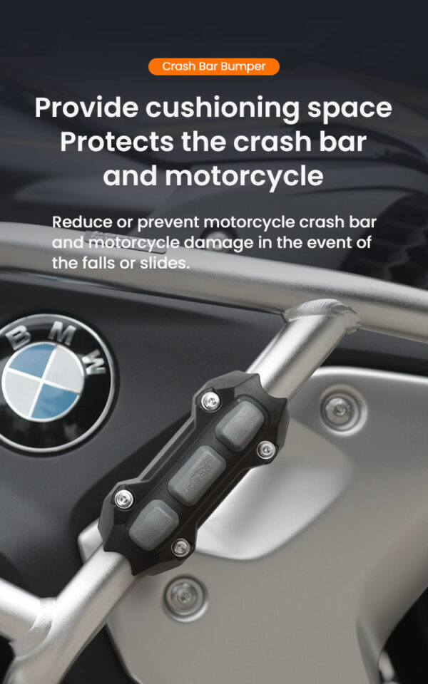 LOBOO Zderzak/Ślizg do gmoli o średnicy 25mm/1'', plastik konstrukcyjny + guma, czarny (2 szt)