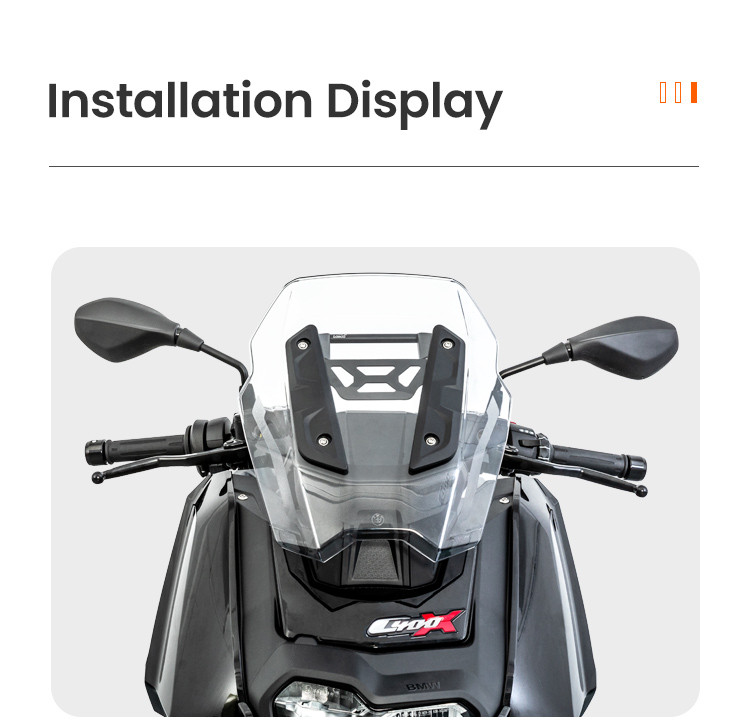 LOBOO Zestaw montażowy GPS do motocykli BMW C400X (2018-)