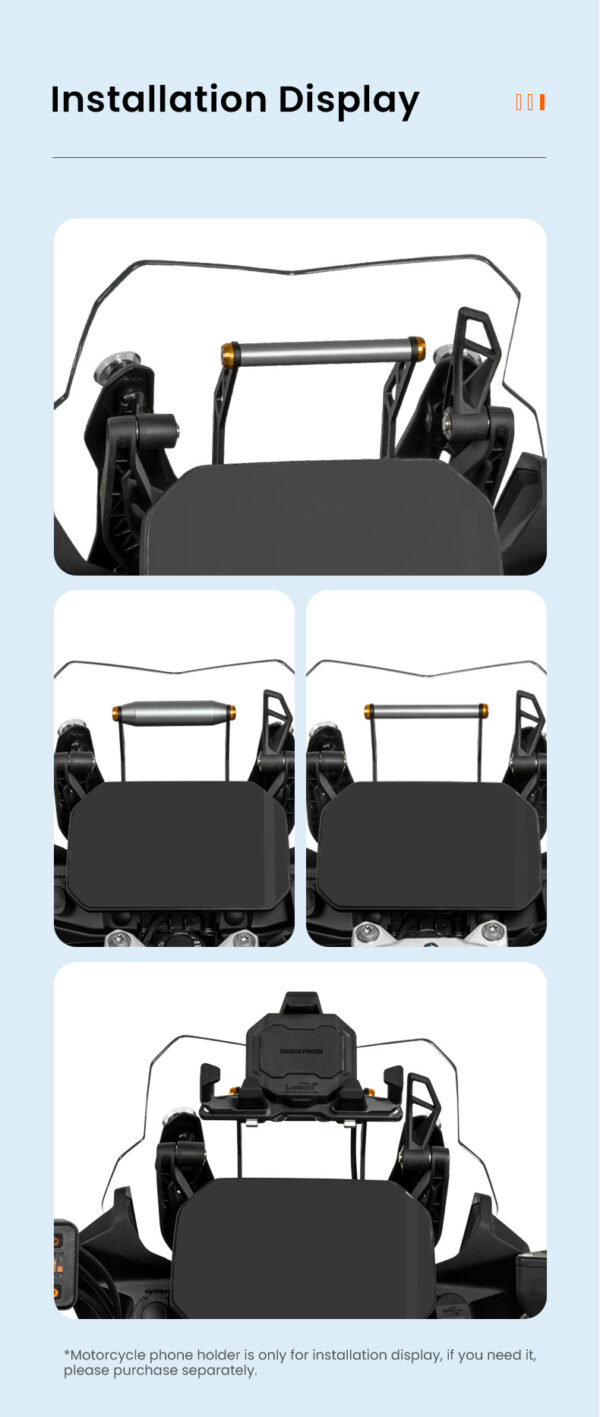 LOBOO Zestaw montażowy GPS do motocykli BMW, belka 12mm