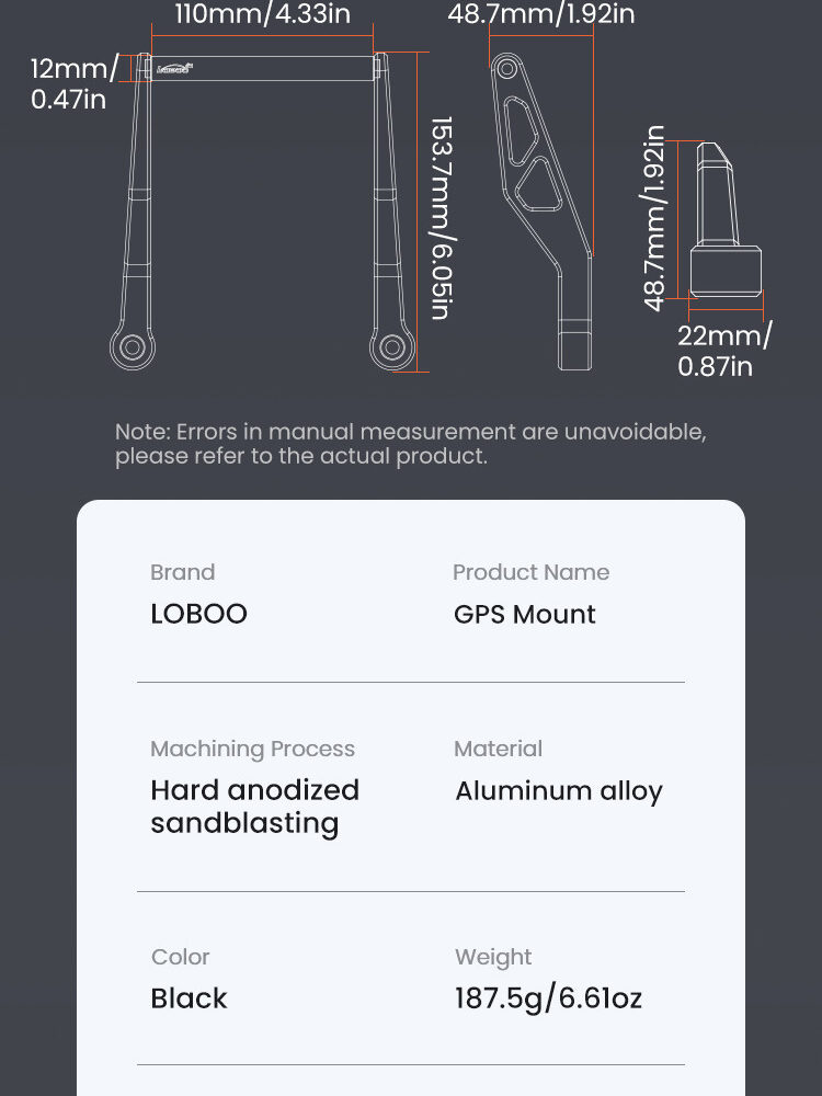 LOBOO Zestaw montażowy GPS do motocykli R1300GS (2023-)