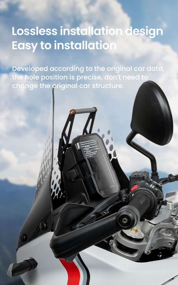 LOBOO Zestaw montażowy GPS do motocykli DUCATI DESERT X (2023-) belka 12mm