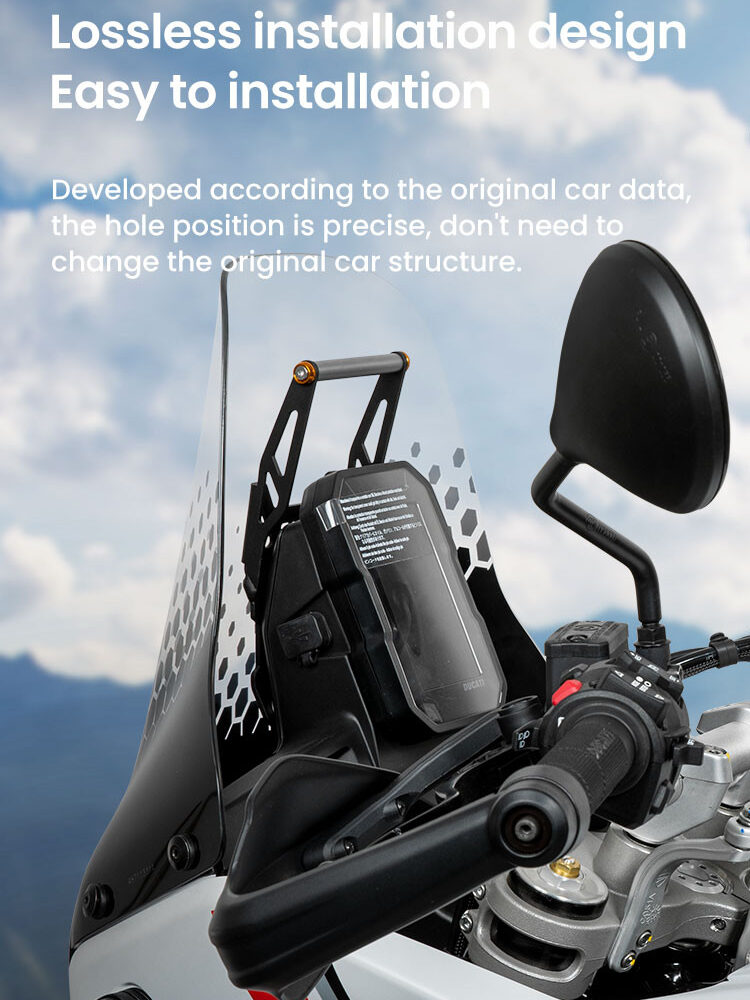 LOBOO Zestaw montażowy GPS do motocykli DUCATI DESERT X (2023-) belka 12mm