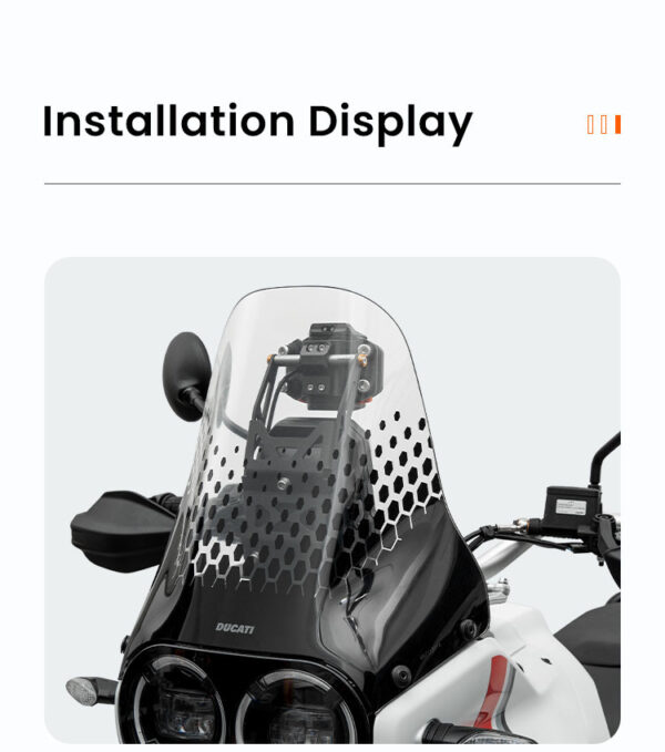 LOBOO Zestaw montażowy GPS do motocykli DUCATI DESERT X (2023-) belka 12mm