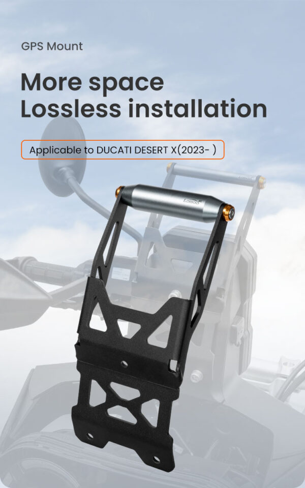 LOBOO Zestaw montażowy GPS do motocykli DUCATI DESERT X (2023-) belka 12mm