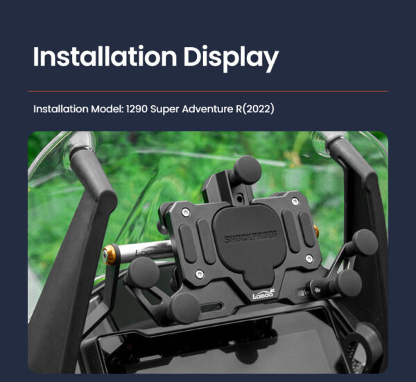 LOBOO Zestaw montażowy GPS do motocykli KTM 1290 Super Adventure (2022-) belka 12mm