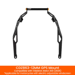 LOBOO Zestaw montażowy GPS do motocykli YAMAHA XMAX300 (2025), belka 12mm