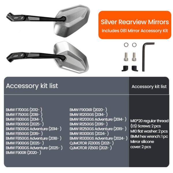 LOBOO Zestaw montażowy lusterek BMW/SUZUKI/QJMOTOR