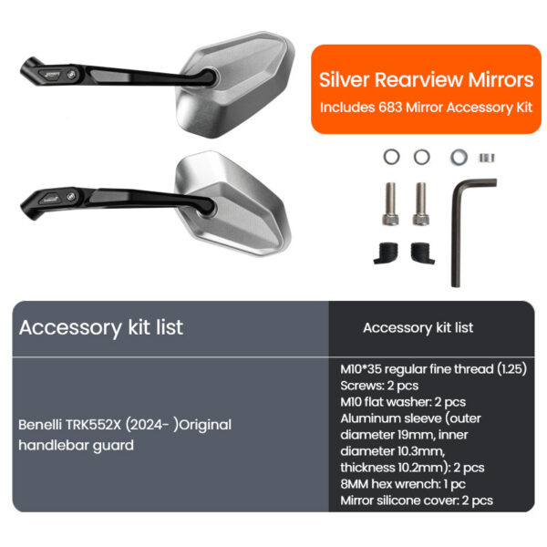 LOBOO Zestaw montażowy lusterek Benelli TRK552X (2024-)
