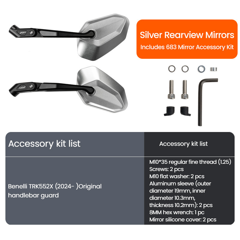 LOBOO Zestaw montażowy lusterek Benelli TRK552X (2024-)
