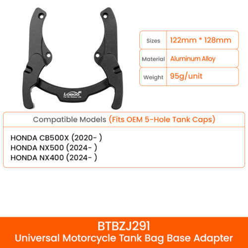 126969 LOBOO Magnetyczny uchwyt do Tank Bag, do HONDA CB400X, NX400, CB400F (pasuje do OEM 5 otworów)