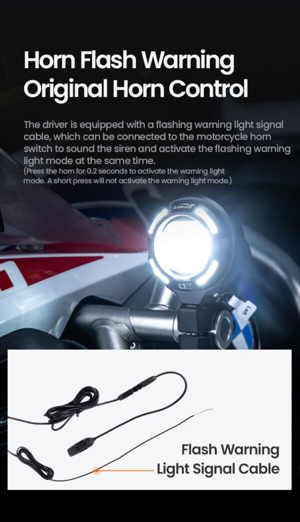 LOBOO L7X lampy LED drogowe i mijania pomocnicze, 12 000 Lumenów, 8-stopniowa skala świecenia, homologacja, zestaw
