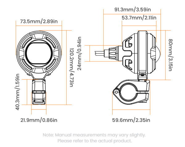 LOBOO L7X lampy LED drogowe i mijania pomocnicze, 12 000 Lumenów, 8-stopniowa skala świecenia, homologacja, zestaw