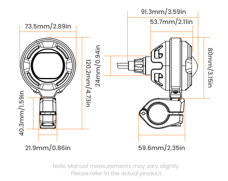 LOBOO L7X lampy LED drogowe i mijania pomocnicze, 12 000 Lumenów, 8-stopniowa skala świecenia, homologacja, zestaw