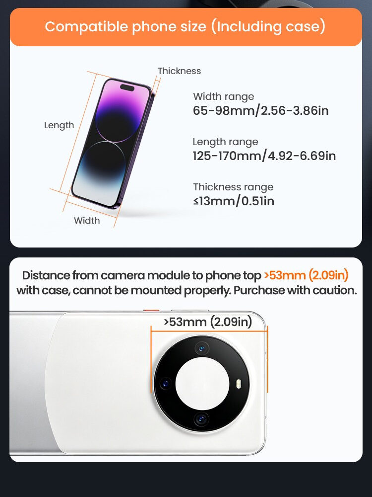146611 LOBOO Uchwyt na telefon PH06 Pro (na kierownice 22/25/28/32mm), magnetyczny system antywstrząsowy